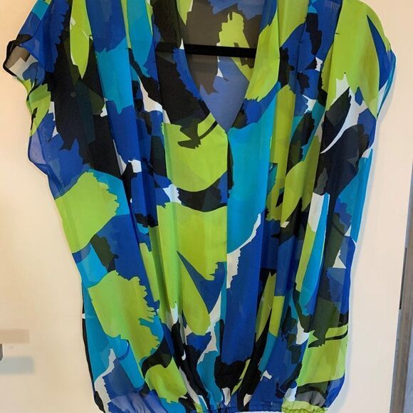 New in, no tags, fashion jewellery, rhodium plated, blue topaz & clear CZ sz 7 - Picture 11 of 13